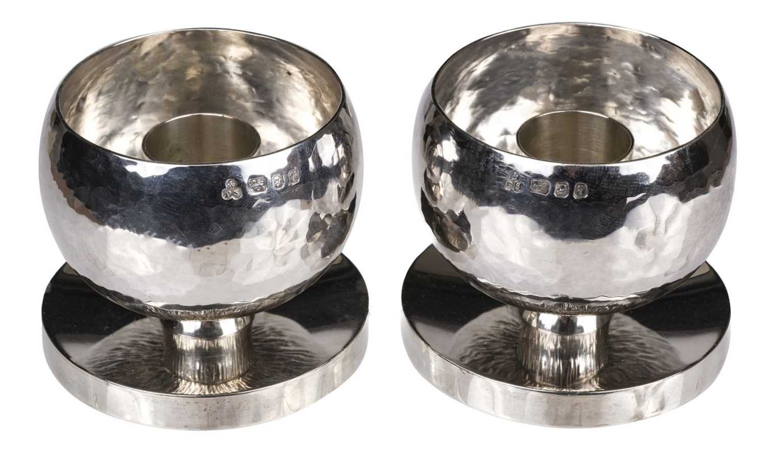 Lot 485 - Silver candlesticks designed by Anthony Hawksley for Payne-Oxford, London 1971