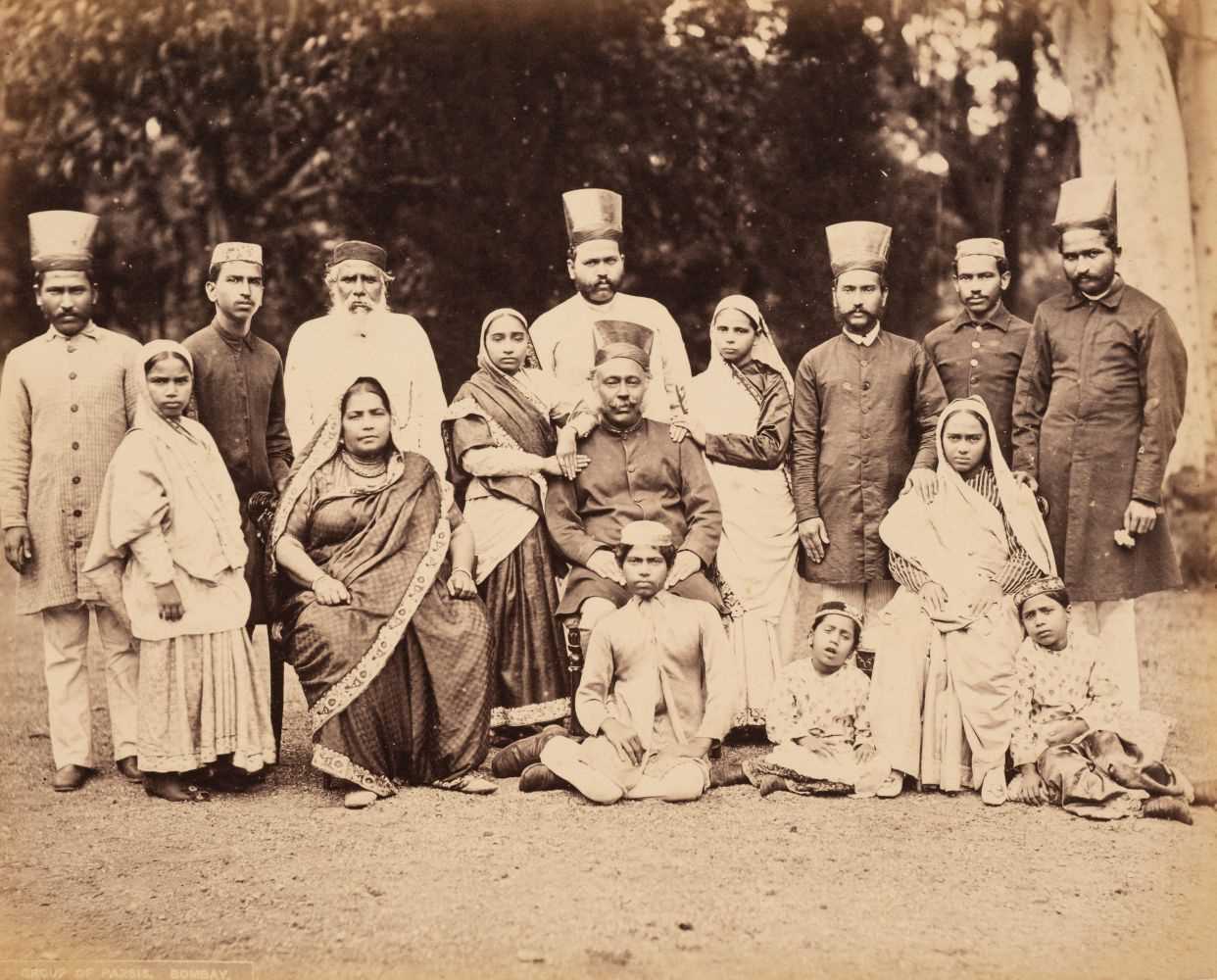 Lot 35 - India. A group of 8 individual and group portrait photographs, 19th & 20th century