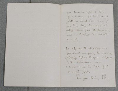 Lot 366 - Ruskin (John, 1819-1900). Autograph Letter Signed with initials 'J. R.', Venice, 13 May 1869