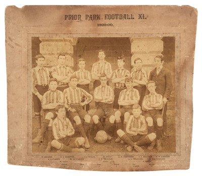 Lot 383 - Football. Bedminster Foot Ball Club, 1871-72 team photograph