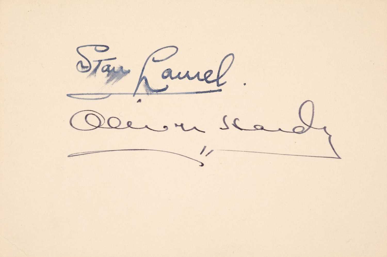 Lot 279 - Laurel & Hardy (Stan Laurel, 1890-1965 & Oliver Hardy, 1892-1957), Vintage Autograph Signatures