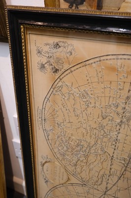 Lot 436 - Embroidered map. A Map of the World, work'd at E. Price's School, Worcester, by Martha Knight, 1793