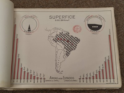 Lot 110 - Brazil. Mappa do Sul do Brazil organisado por Gentil de Aassis Moura..., 1912 and others