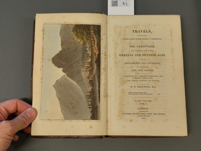 Lot 3 - Bakewell (Robert). Travels, comprising observations made during a residence in the Tarentaise, 2 vols, 1st ed, 1823