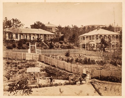 Lot 68 - Japan. A group of 3 albumen print photographs of the Port of Nagasaki, c. 1870