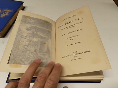 Lot 15 - De Cosson (Emilius Albert). The Cradle of the Blue Nile, 2 volumes, 1st edition, 1877
