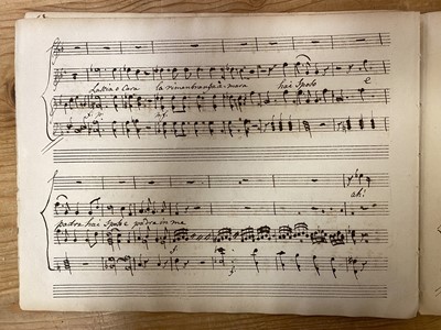 Lot 340 - Mozart (Wolfgang Amadeus). Duetto, con Recitativo nell’Don Giovanni, c. 1790