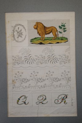 Lot 465 - Berlin Charts. A collection of designs for Berlin woolwork, early19th century