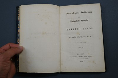 Lot 109 - Montagu (George). Ornithological Dictionary, 3 volumes including supplement, 1802-1813