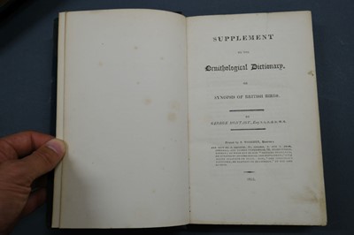 Lot 109 - Montagu (George). Ornithological Dictionary, 3 volumes including supplement, 1802-1813