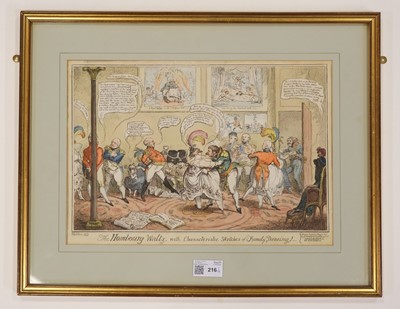 Lot 216 - Cruikshank (George). The Hombourg Waltz, with Characteristic Sketches of Family Dancing! 1818