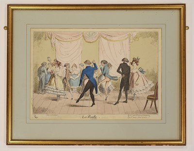 Lot 216 - Cruikshank (George). The Hombourg Waltz, with Characteristic Sketches of Family Dancing! 1818