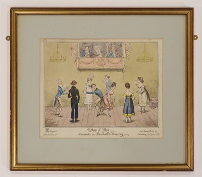 Lot 216 - Cruikshank (George). The Hombourg Waltz, with Characteristic Sketches of Family Dancing! 1818