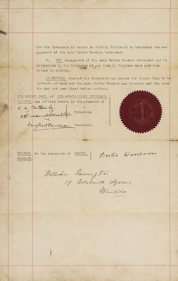 Lot 316 - Pioneer Aviation. "Possibly the first officially contracted test pilot in the UK" Bertie Woodrow, 1910