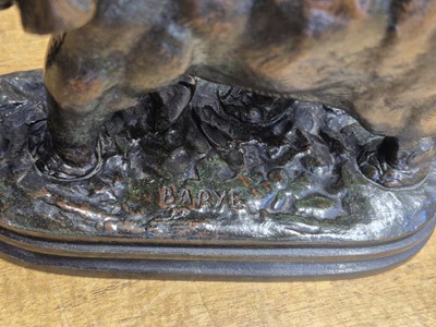 Lot 41 - Barye (Antoine-Louis, 1796-1875). Eléphant d'Asie (Asian Elephant), bronze