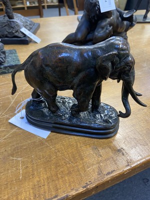 Lot 41 - Barye (Antoine-Louis, 1796-1875). Eléphant d'Asie (Asian Elephant), bronze
