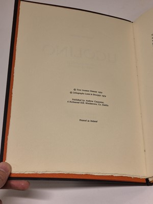 Lot 601 - Heaney (Seamus). Ugolino, signed limited edition, Dublin: Dolmen Press, 1979