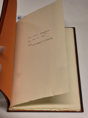 Lot 601 - Heaney (Seamus). Ugolino, signed limited edition, Dublin: Dolmen Press, 1979