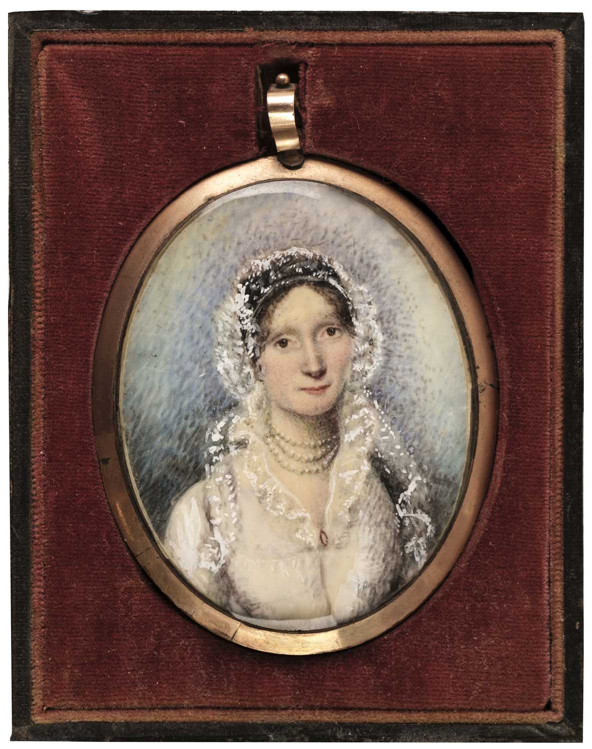 Lot 88 - English School. A pair of miniature marriage portraits, circa 1840s