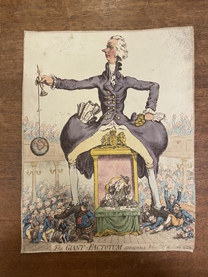 Lot 111 - Gillray (James). Field-Marshall Count Suwarrow - Romoniskoy, 1799