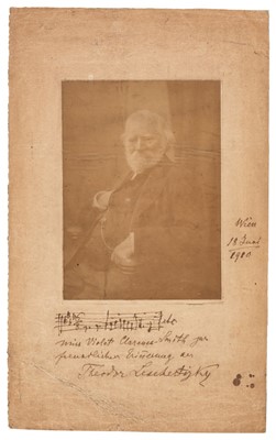 Lot 252 - Leschetizky (Theodor, 1830-1915). Portrait photograph..., and others