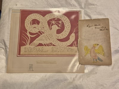 Lot 412 - Valentine. A handmade Valentine addressed to Miss Mary Guttery, February 14th, 1811, & others