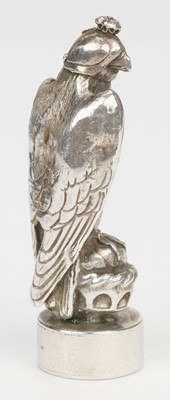 Lot 756 - Falconry. A Silver peregrine falcon by Paul Eaton, London, 1987