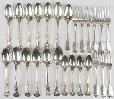 Lot 763 - Mixed Silver. A collection of George III period and later sterling silver flatware