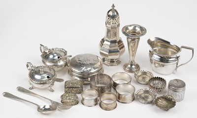 Lot 766 - Mixed Silver. A Silver sugar caster by W I Broadway & Co, Birmingham, 1998
