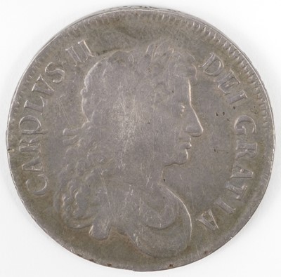Lot 808 - Charles II (1660-1685), Crown, 1672, third bust, worn