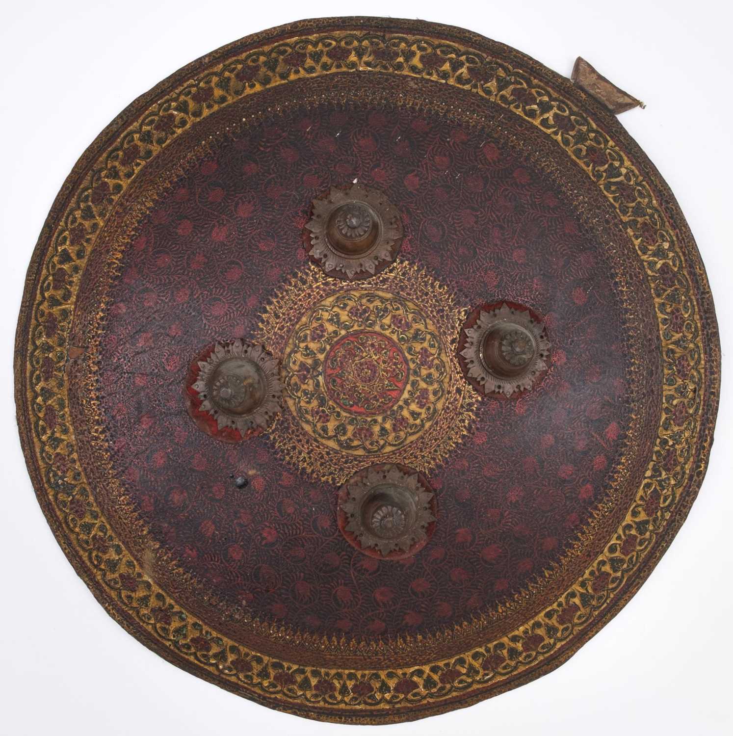 Lot 188 - Indo Persian. An Indian leather shield (dhal), 19th century