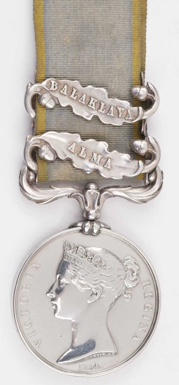Lot 207 - Charge of the Light Brigade. Crimea Medal, Pte G. Flowers, 17th Lancers, Killed in Action