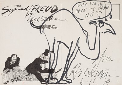 Lot 634 - Steadman, Ralph, (1936-). An original illustrated postcard, 6th November 1979