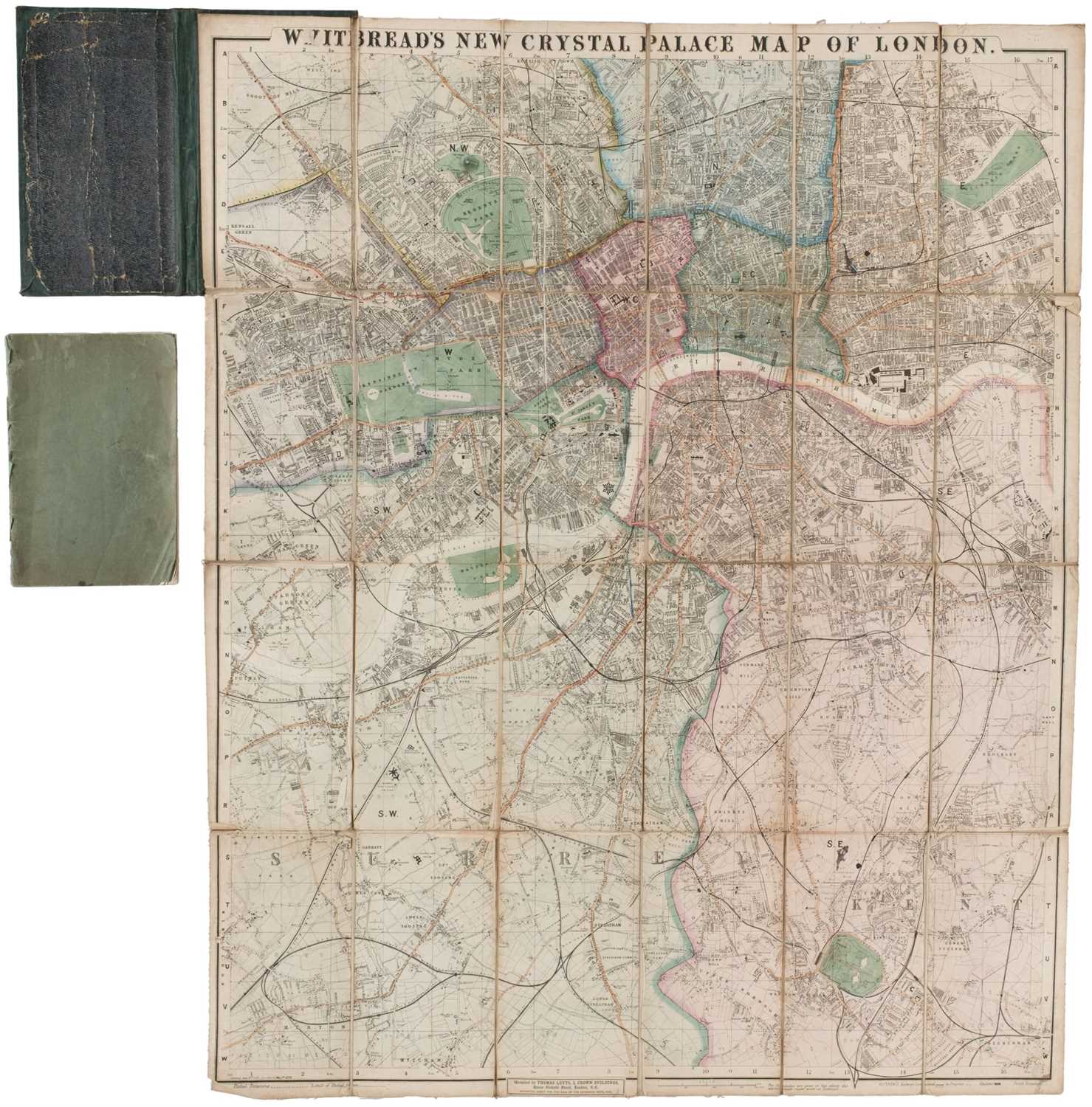 Lot 117 - London. Letts (Thomas, publisher), Whitbread's New Crystal Palace Map of London, 1878