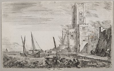 Lot 37 - Della Bella (Stefano, 1610-1664). Veue d'Amsterdam & Tour de Calais, 1654