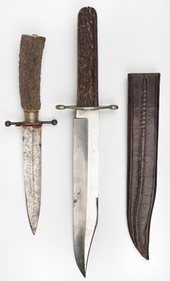 Lot 508 - Bowie knife. A substantial Victorian Bowie knife by G. Wostenholm & Sons, Sheffield