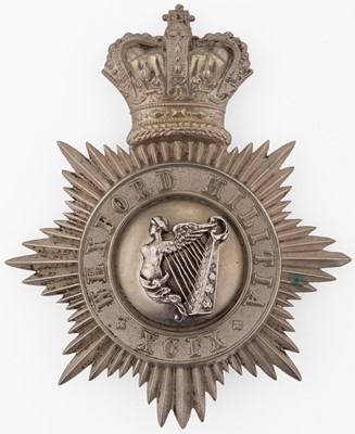 Lot 496 - Wexford Militia. An Irish shako plate of the 99th Wexford Militia circa 1855-61