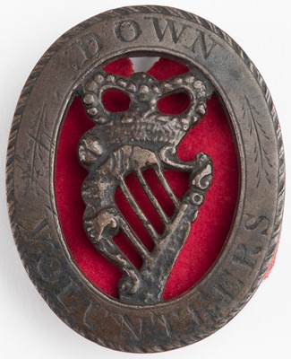 Lot 405 - Down Volunteers. An Irish pouch badge circa 1800