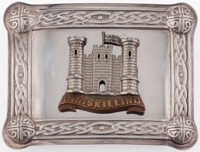 Lot 468 - Royal Inniskilling Fusiliers. An Irish waist belt plate worn by a Piper, post 1934