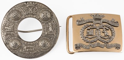 Lot 381 - Argyll and Sutherland Highlanders. A Victorian officer's waist belt plate, 1881 pattern