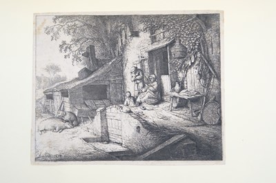 Lot 39 - Ostade (Adriaen Jansz. van, 1610-1685). The Woman Spinning, 1652, etching