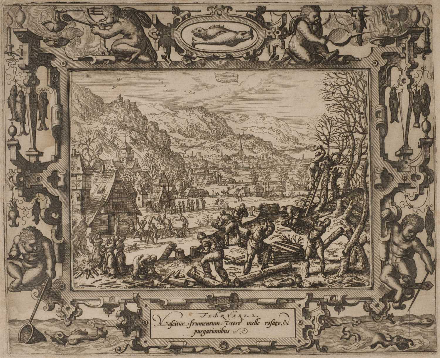 Lot 23 - Van der Borcht (Pieter, 1545-1608). February, & April, from The Twelve Months, 1574
