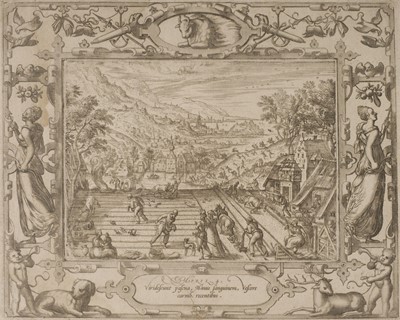 Lot 23 - Van der Borcht (Pieter, 1545-1608). February, & April, from The Twelve Months, 1574