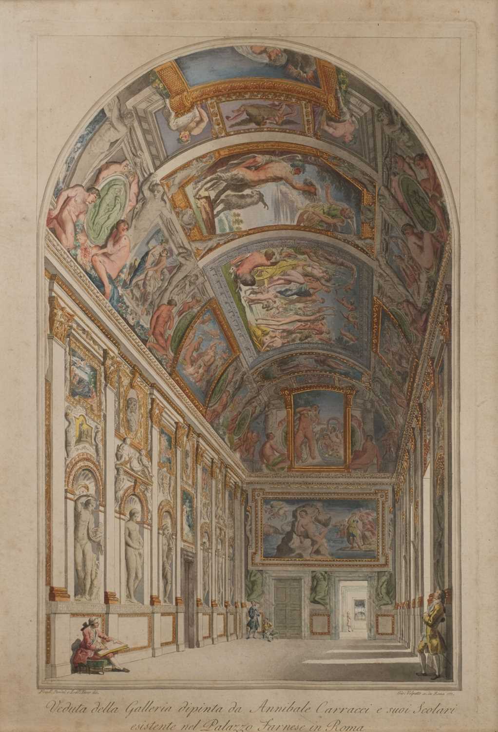 Lot 45 - Volpato (Giovanni). Veduta della Galleria dipinta da Annibale Carracci..., 1777
