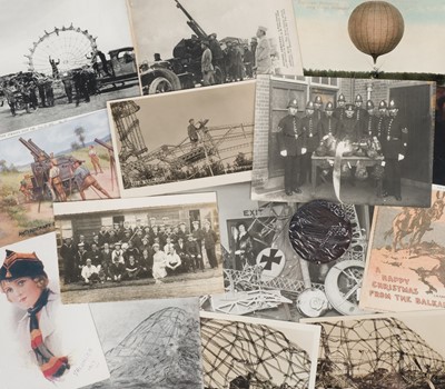 Lot 73 - Zeppelin ephemera. A mixed collection of WWI Zeppelin ephemera