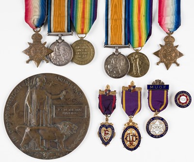 Lot 588 - Family Medals. Harding, Devonshire Regiment / Yeomanry