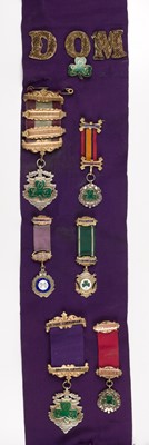 Lot 631 - Order of Ladies Glades (RAOB). Silver awards to Sister M.E. Meek, Durdham Glade, Bristol, c.1930s