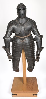 Lot 383 - Armour. A German Cuirassier suit of armour, circa 1625