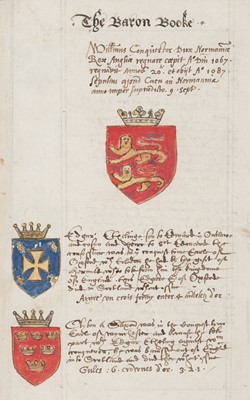 Lot 362 - Heraldry Manuscript, [The Armes of the Nobility of England'], c. 1590