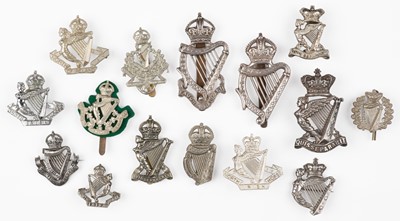 Lot 432 - Irish badges. A collection of Victorian and later Irish cap badges